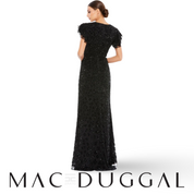 Mac Duggal High Neck Flutter Cap Sleeve Gown 10748