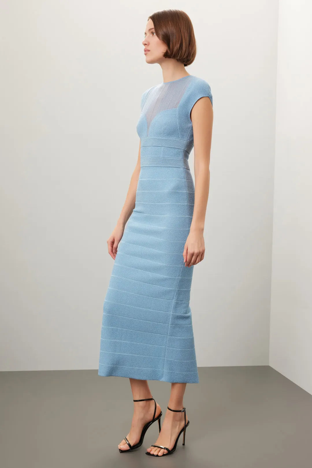 Hervé Léger Sheer Bustier Gown Size Large