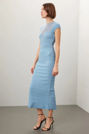 Hervé Léger Sheer Bustier Gown Size Large
