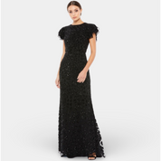 Mac Duggal High Neck Flutter Cap Sleeve Gown 10748