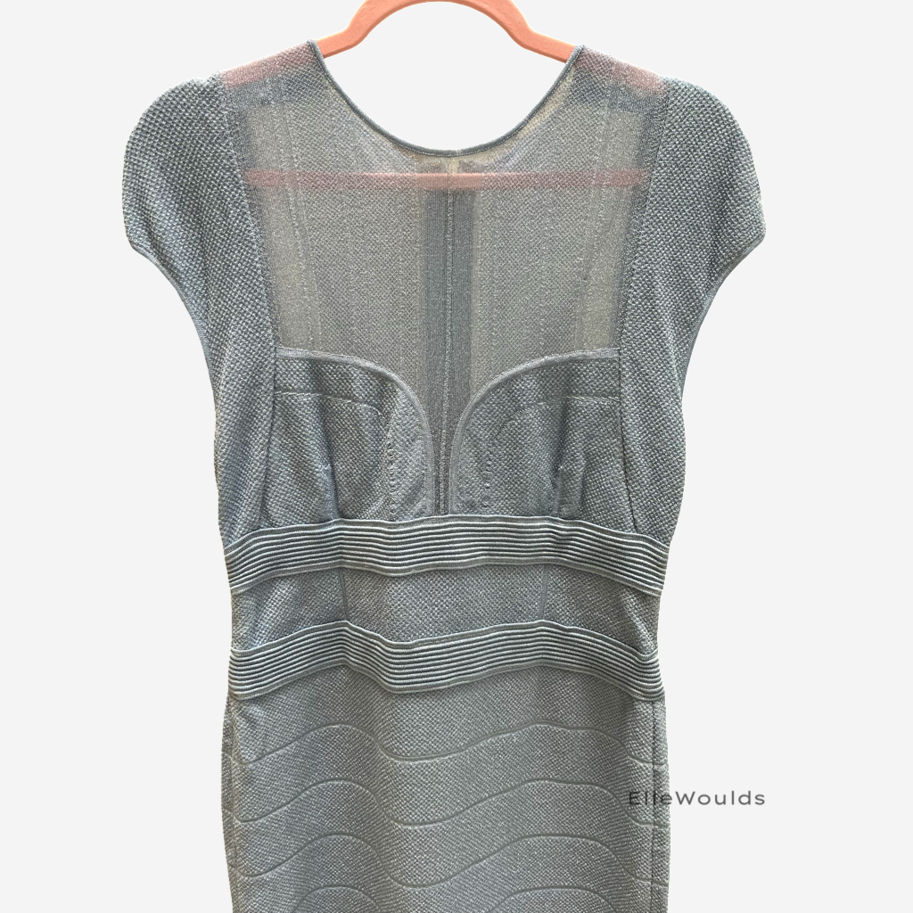 Hervé Léger Sheer Bustier Gown Size Large