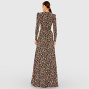 Floral Long Sleeve Gown 26916
